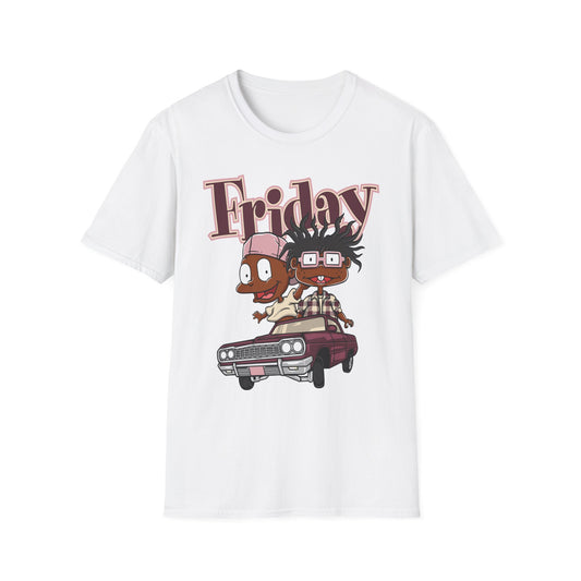 Fun Friday Graphic Tee, Weekend Vibes T-Shirt, Casual Unisex Shirt, Retro Cartoon Top, Gift for Him/Her, Trendy Streetwear